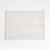Grasscloth Rectangular Crisp White Cotton Placemat