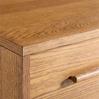 Grayson 52" Barley Brown Wood Wide 6-Drawer Kids Dresser