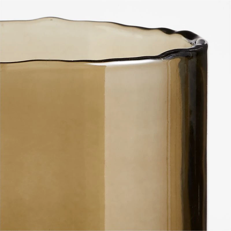 Cleone Tall Green Glass Vase 12"