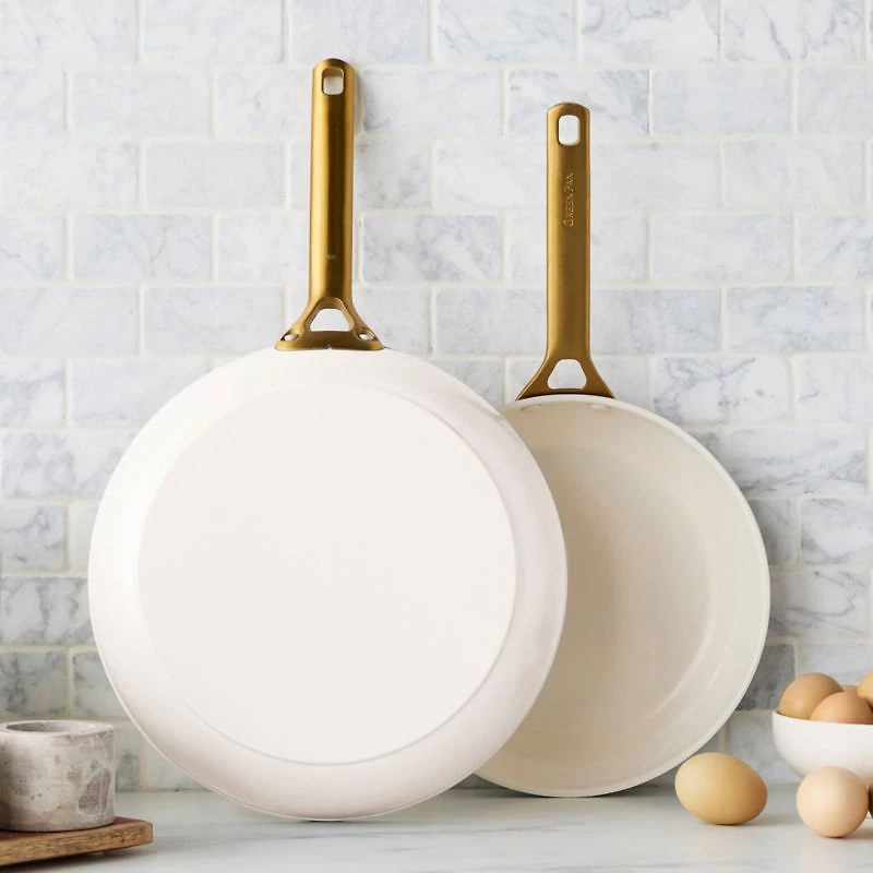 GreenPan ™ Reserve Pro Cream Ceramic Non-Stick Fry Pans, Set of 2