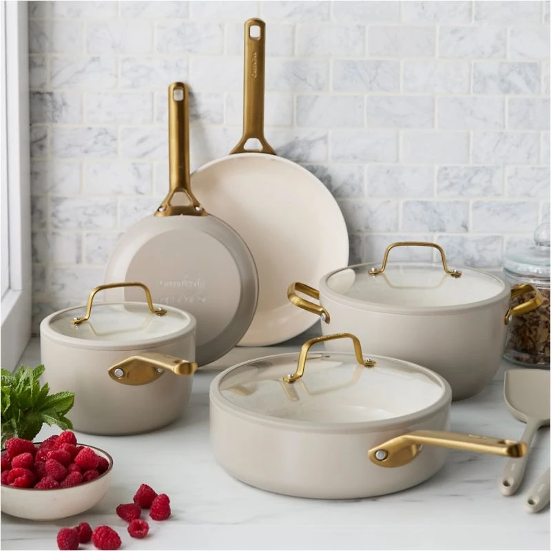 GreenPan ™ Reserve Pro Macadamia 10-Piece Ceramic Non-Stick Cookware Set