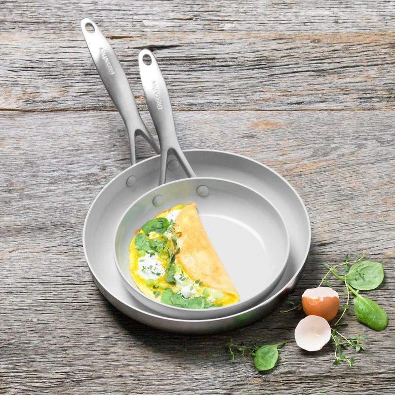Green Pan ™ Venice Pro 10" and 12" Ceramic Fry Pans, Set of 2