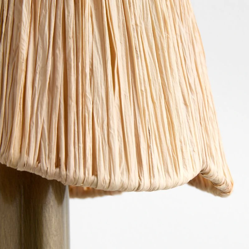 Greta Scalloped Raffia Kids Plug-In Wall Sconce