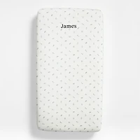 Baby's First Animal Organic Cotton Heathered Jersey Baby Crib Fitted Sheet