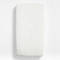 Baby's First Animal Organic Cotton Heathered Jersey Baby Crib Fitted Sheet
