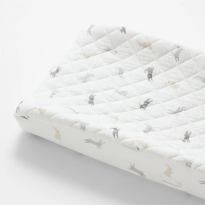 Supersoft Grey Bunny Gauze Organic Cotton Changing Pad Cover