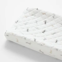 Supersoft Grey Bunny Gauze Organic Cotton Changing Pad Cover