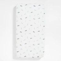 Supersoft Grey Bunny Gauze Organic Cotton Baby Crib Fitted Sheet