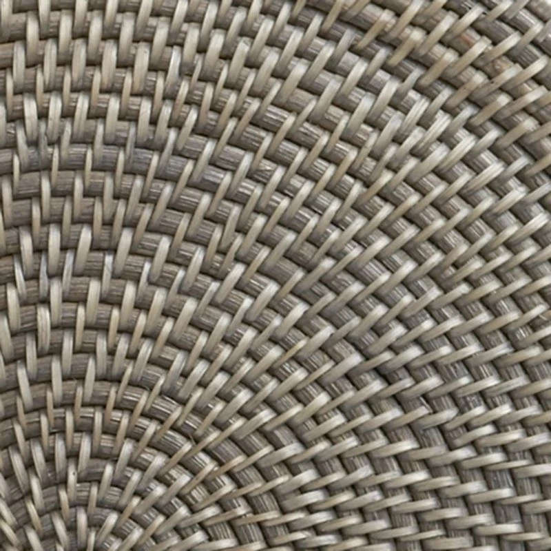 Artesia Round Grey Woven Rattan Placemat