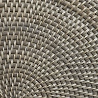 Artesia Round Grey Woven Rattan Placemat