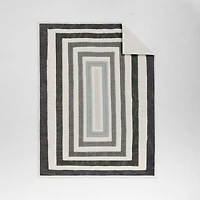 Faded Organic Grey Geometric Baby Crib Quilt by Leanne Ford