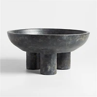 Black Tri-Footed Ceramic Centerpiece Bowl 16"