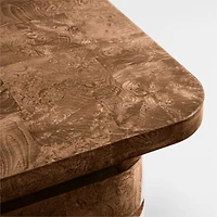Greye 60" Burl Wood Desk with Swivel Drawers