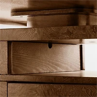 Greye 60" Burl Wood Desk with Swivel Drawers