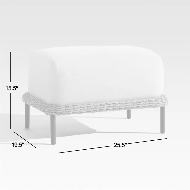 Grotta Outdoor Wicker Ottoman