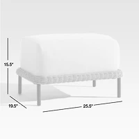 Grotta Outdoor Wicker Ottoman