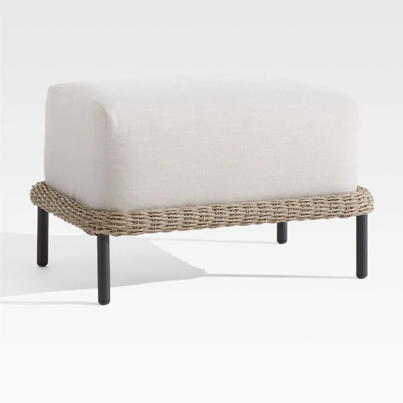 Grotta Outdoor Wicker Ottoman