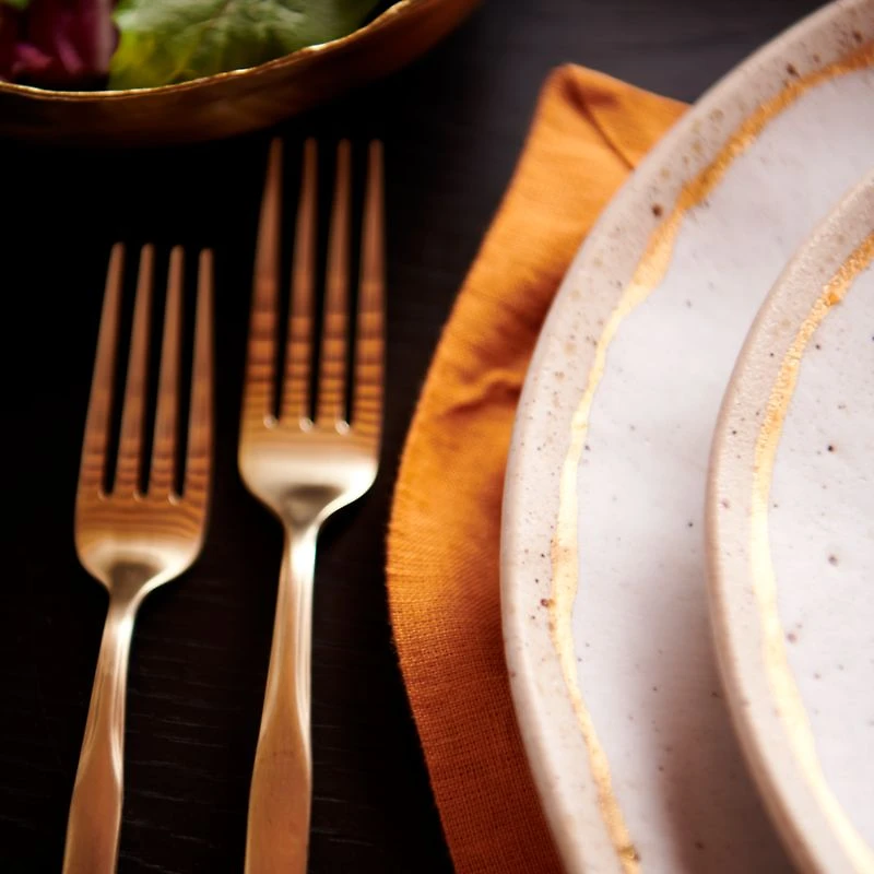 Primrose Gold 4-Piece Stoneware Place Setting