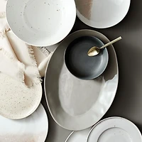Marin Grey Small Oval Platter