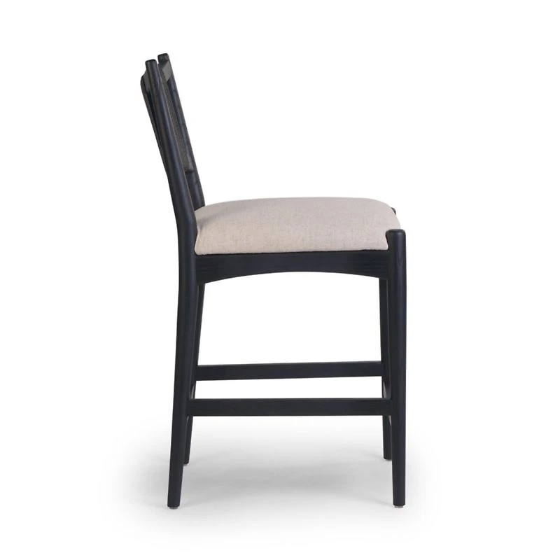 Haddon Black Rush Counter Stool