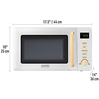 HADEN Dorchester Matte White Compact Microwave
