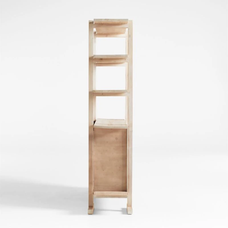 Haldeman Pine Wood Bookcase with Cabinet by Leanne Ford