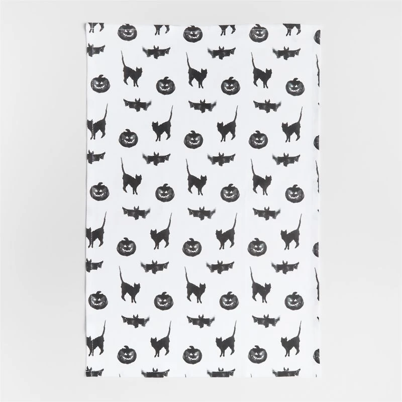 Halloween Microprint Organic Cotton Kitchen Towel