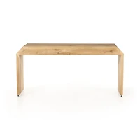 Halston Natural Oak Wood Desk with Drawers