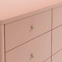 Hampshire Blush Wood 6-Drawer Kids Dresser