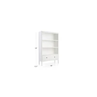 Hampshire Tall Natural Brown Wood 3-Shelf Kids Bookcase with Drawer