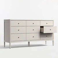 Hampshire 64" Cozy Grey Extra Wide 9-Drawer Kids Dresser