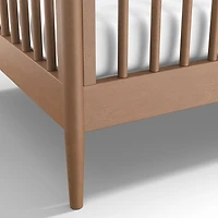 Hampshire Natural Brown Wood Convertible Baby Crib with Toddler Bed Rail