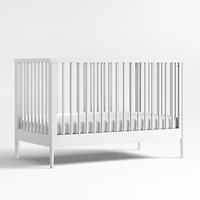 Hampshire White Wood Convertible Baby Crib