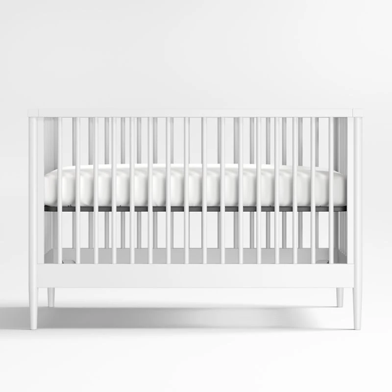 Hampshire White Wood Convertible Baby Crib
