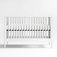 Hampshire White Wood Convertible Baby Crib