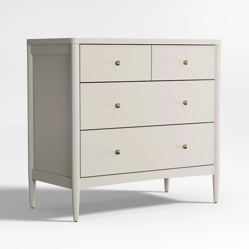 Hampshire 36" Cozy Grey Wood 4-Drawer Kids Dresser