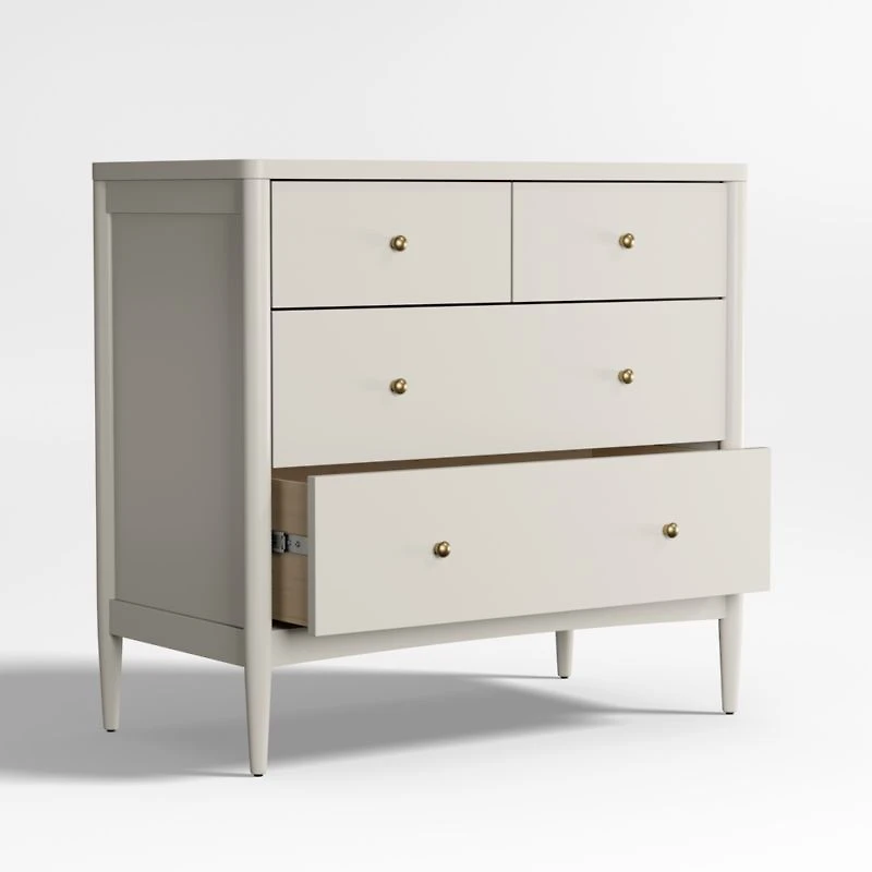 Hampshire 36" Cozy Grey Wood 4-Drawer Kids Dresser