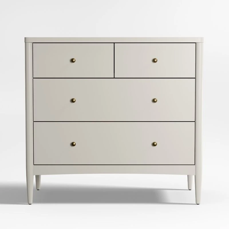Hampshire 36" Cozy Grey Wood 4-Drawer Kids Dresser