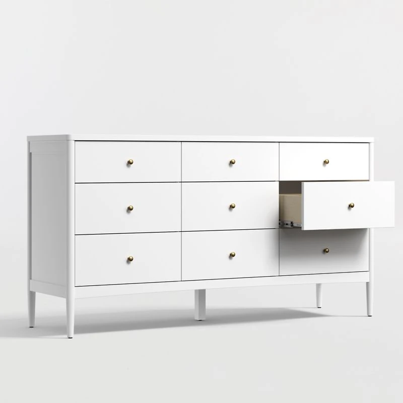 Hampshire 64" White Extra Wide 9-Drawer Kids Dresser