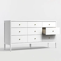 Hampshire 64" White Extra Wide 9-Drawer Kids Dresser