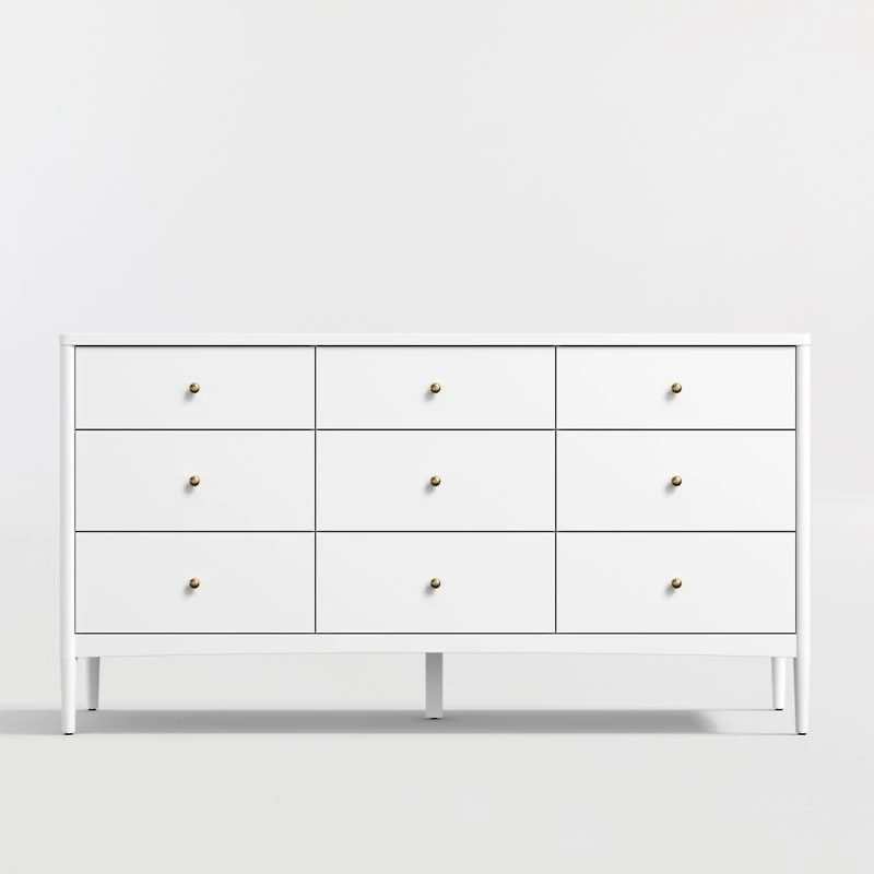 Hampshire 64" White Extra Wide 9-Drawer Kids Dresser