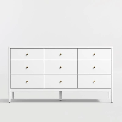 Hampshire 64" White Extra Wide 9-Drawer Kids Dresser