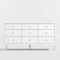 Hampshire 64" White Extra Wide 9-Drawer Kids Dresser
