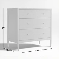 Hampshire 36" Olive Green Wood 4-Drawer Kids Dresser