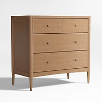 Hampshire 36" Natural Brown Wood 4-Drawer Kids Dresser