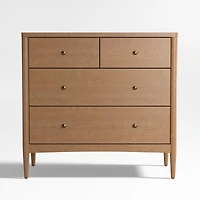 Hampshire 36" Natural Brown Wood 4-Drawer Kids Dresser