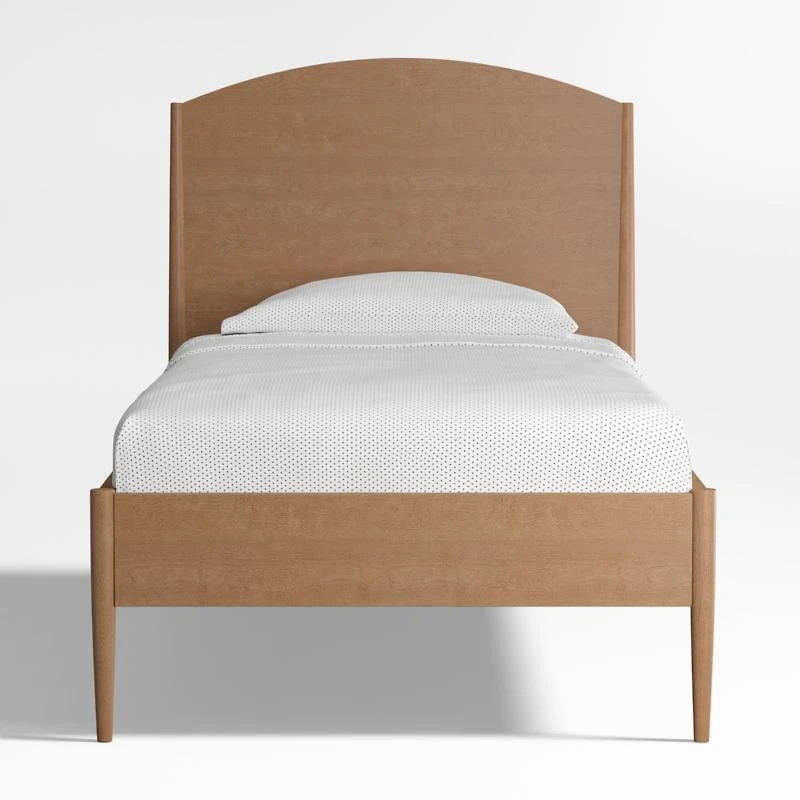 Hampshire Natural Brown Wood Arched Kids Twin Bed
