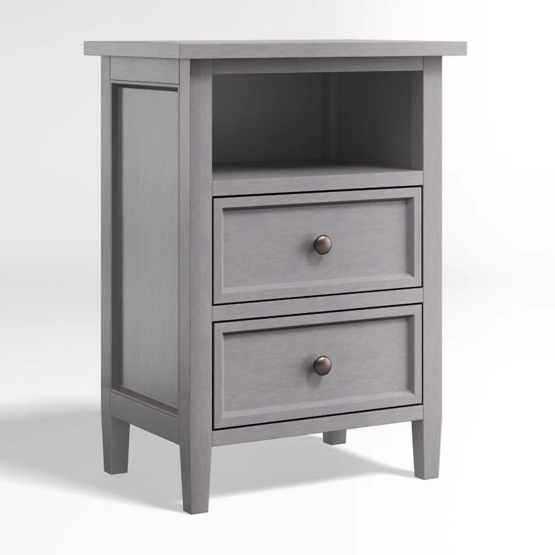 Harbor Dove Grey 2-Drawer Nightstand