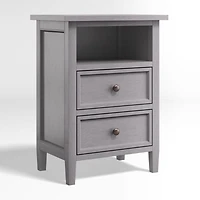 Harbor Dove Grey 2-Drawer Nightstand
