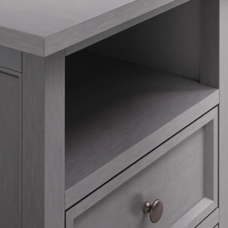 Harbor Dove Grey 2-Drawer Nightstand